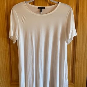 Eileen Fisher White Viscose Jersey Knit Top